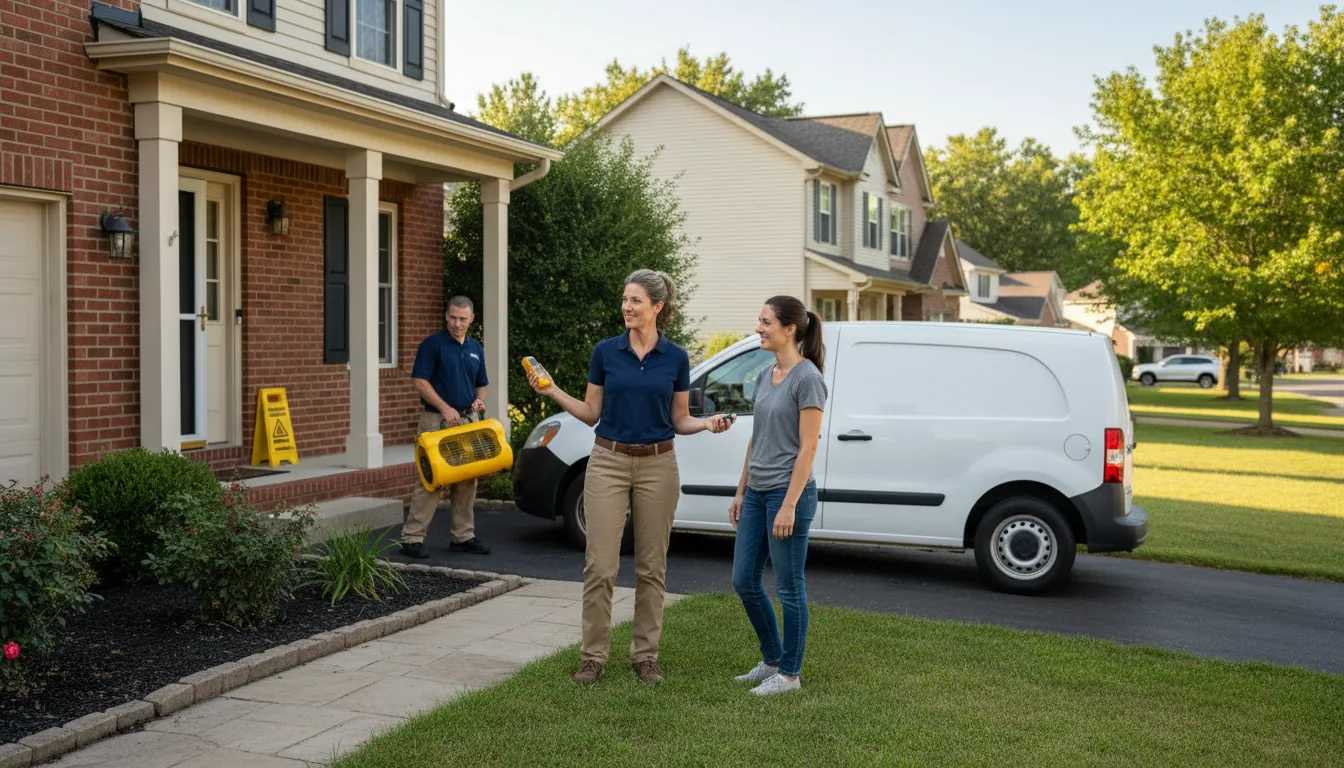 Residential water damage restoration in Mead, NE